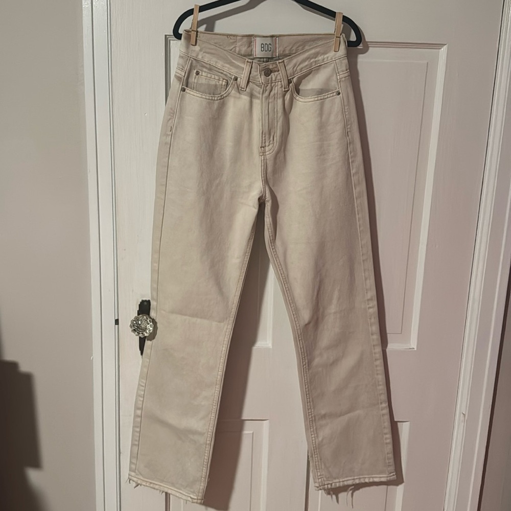 BDG Urban Outfitters Cowboy Jean Wide Leg Cream Color Women's Denim Size 26